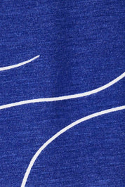 Product shot of The Printed Summer Tank in colour Royalblue (Blue), detail