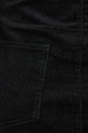 Product shot of The 5 Pocket Cord Midi Skirt in colour Black (Black), detail