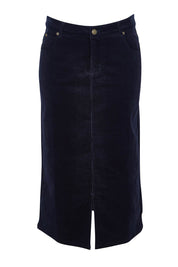 Preloved The 5 Pocket Cord Midi Skirt - Darknavy