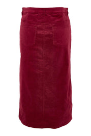 Preloved The 5 Pocket Cord Midi Skirt - Dustyrose