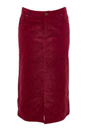 Preloved The 5 Pocket Cord Midi Skirt - Dustyrose