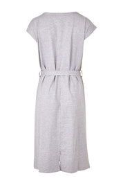 Product shot of The Summer Tee Dress in colour Silvermarl (Grey), from the back