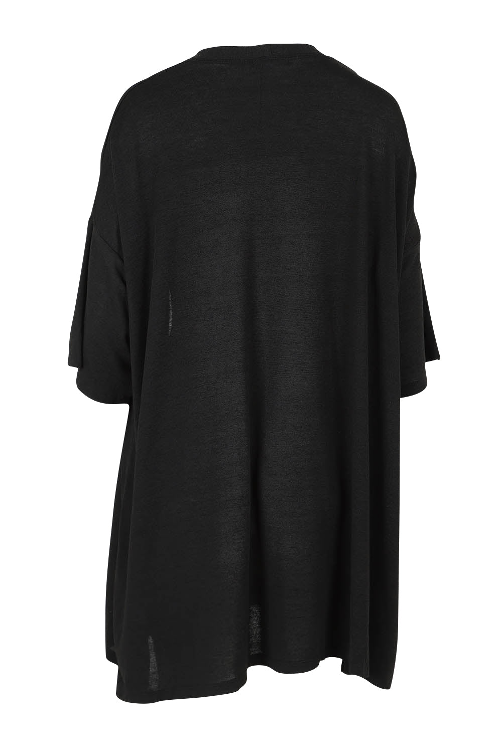 Product shot of The Perfect Summer Knit Cardi in colour Black (Black), from the back