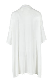Product shot of The Perfect Summer Knit Cardi in colour White (White), from the back