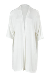 Product shot of The Perfect Summer Knit Cardi in colour White (White), from the front