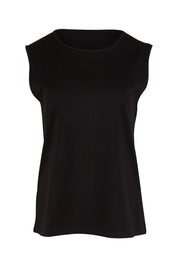 Product shot of The Keepers Classic Tank in colour Black (Black), from the front