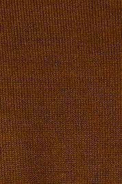 Product shot of The Keepers Soft V Neck Jumper in colour Bark, detail
