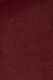 Product shot of The Keepers Soft V Neck Jumper in colour Burgundy (Purple), detail