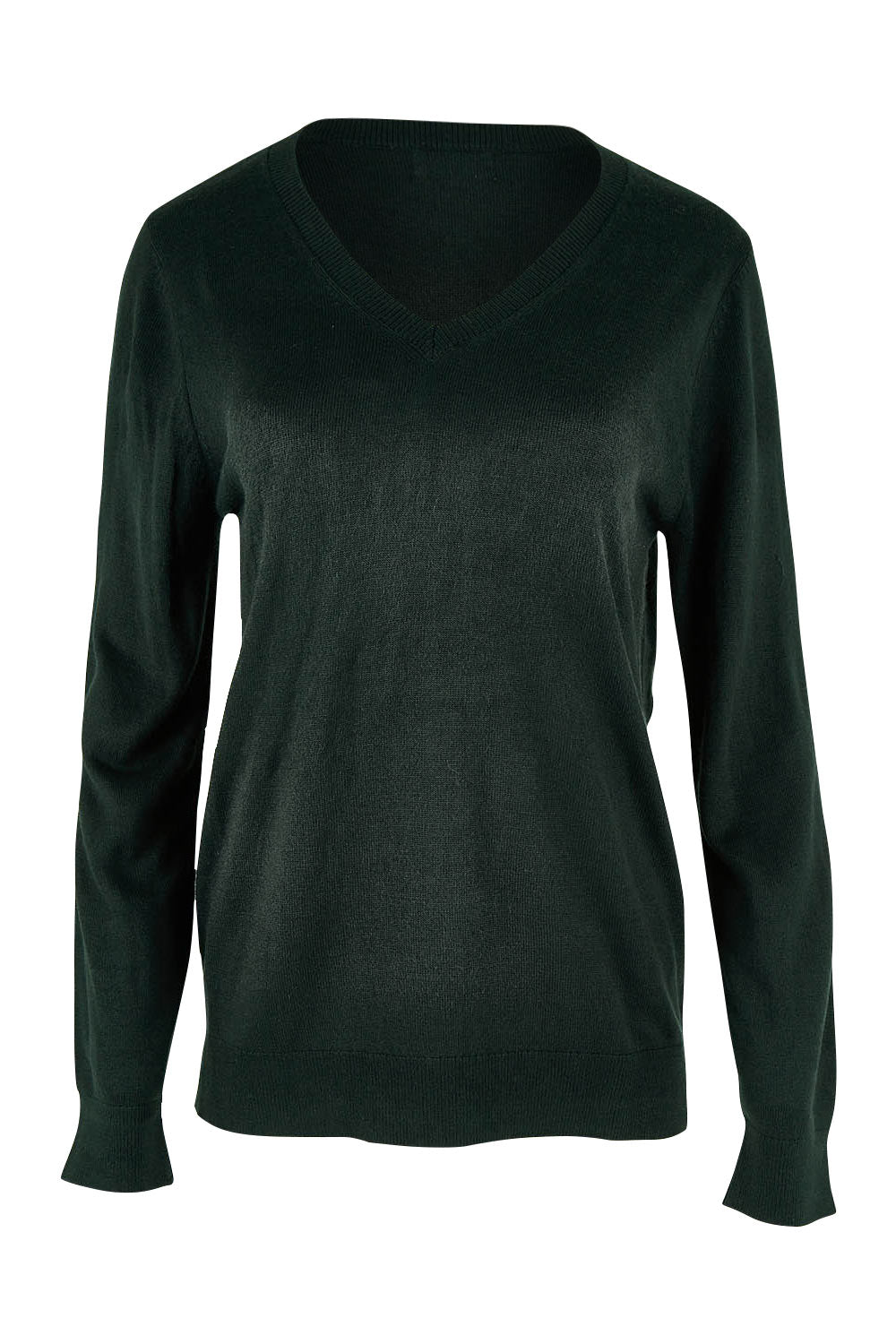 Product shot of The Keepers Soft V Neck Jumper in colour Darkpetrol (Blue), from the front