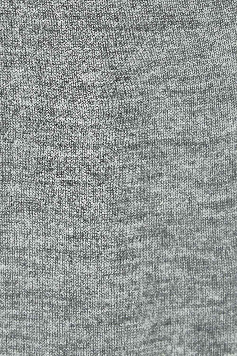 Product shot of The Keepers Soft V Neck Jumper in colour Greymarle (Grey), detail