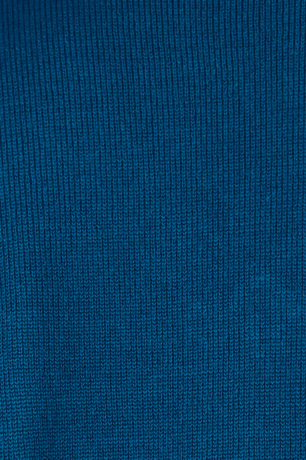 Product shot of The Keepers Soft V Neck Jumper in colour Petrol (Blue), detail