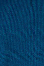 Product shot of The Keepers Soft V Neck Jumper in colour Petrol (Blue), detail