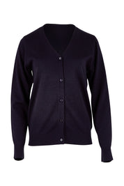 Product shot of The Keepers Soft Button Up Cardigan in colour Deepnavy (Blue), from the front