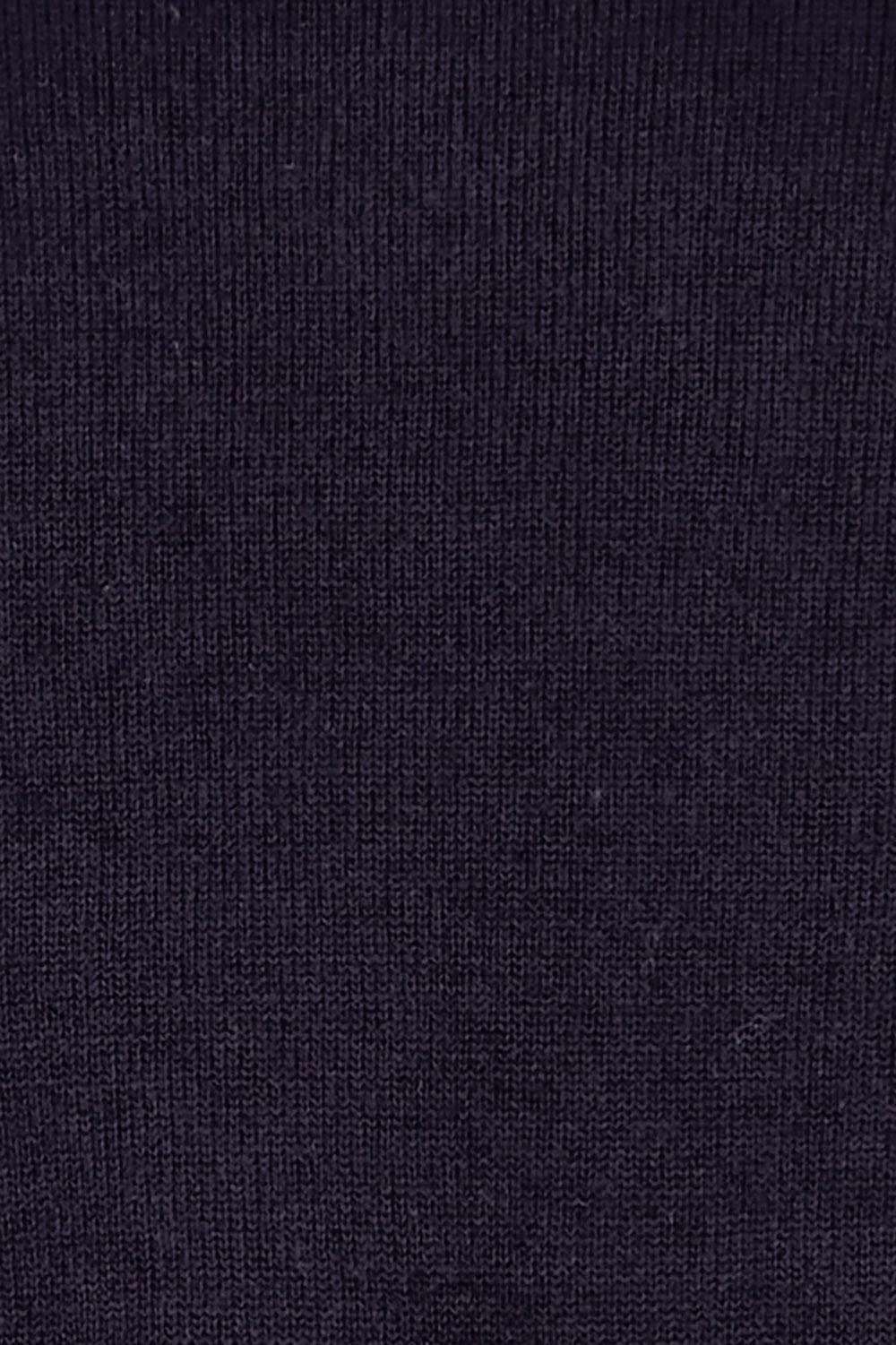 Product shot of The Keepers Soft Round Neck Jumper in colour Darknavy (Blue), detail