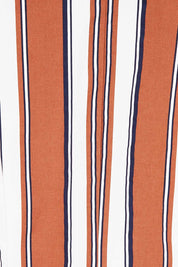 Product shot of The Classic Stripe Blazer in colour Navyrust (Blue), detail