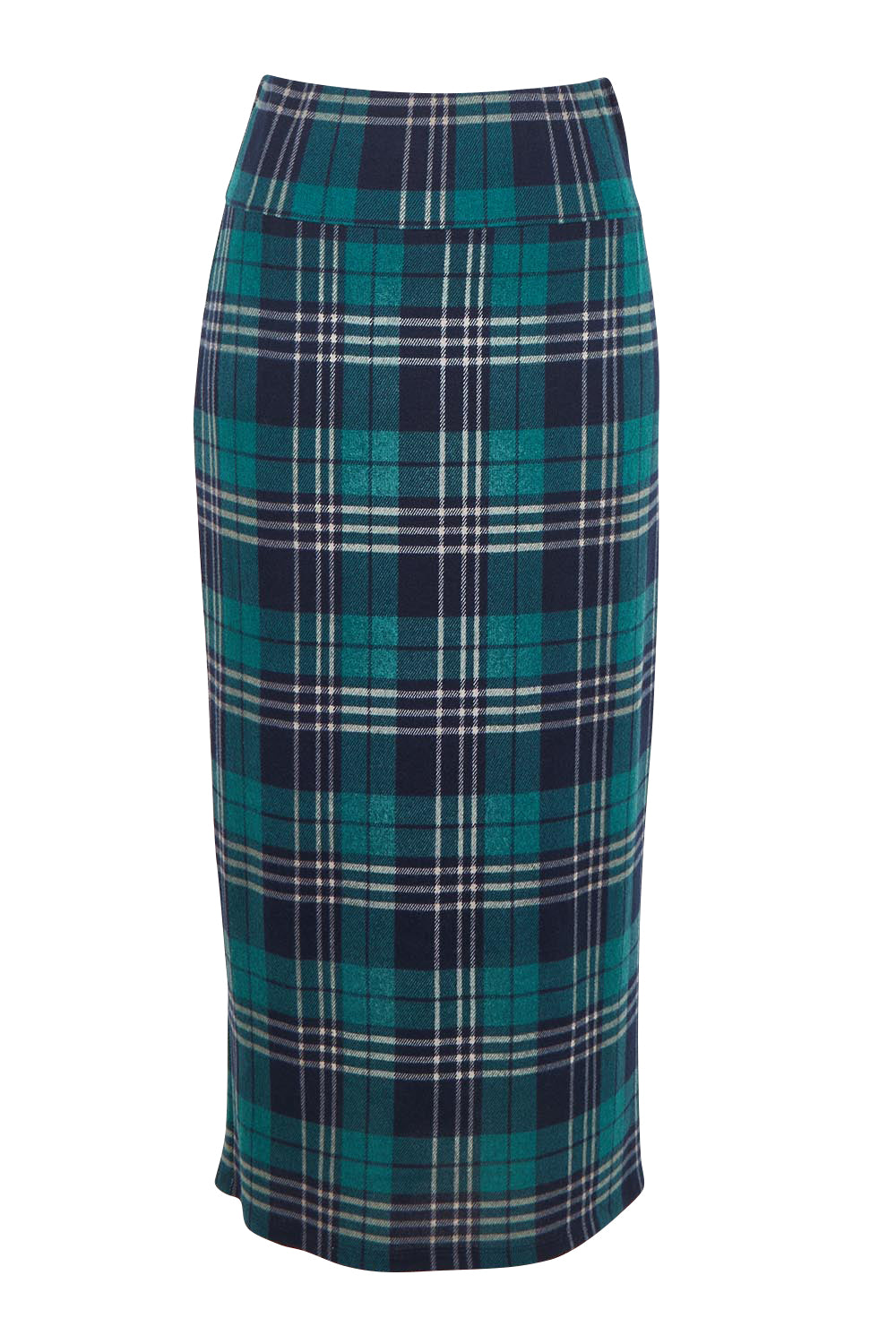 The Check Knit Lined Skirt – Navygreen