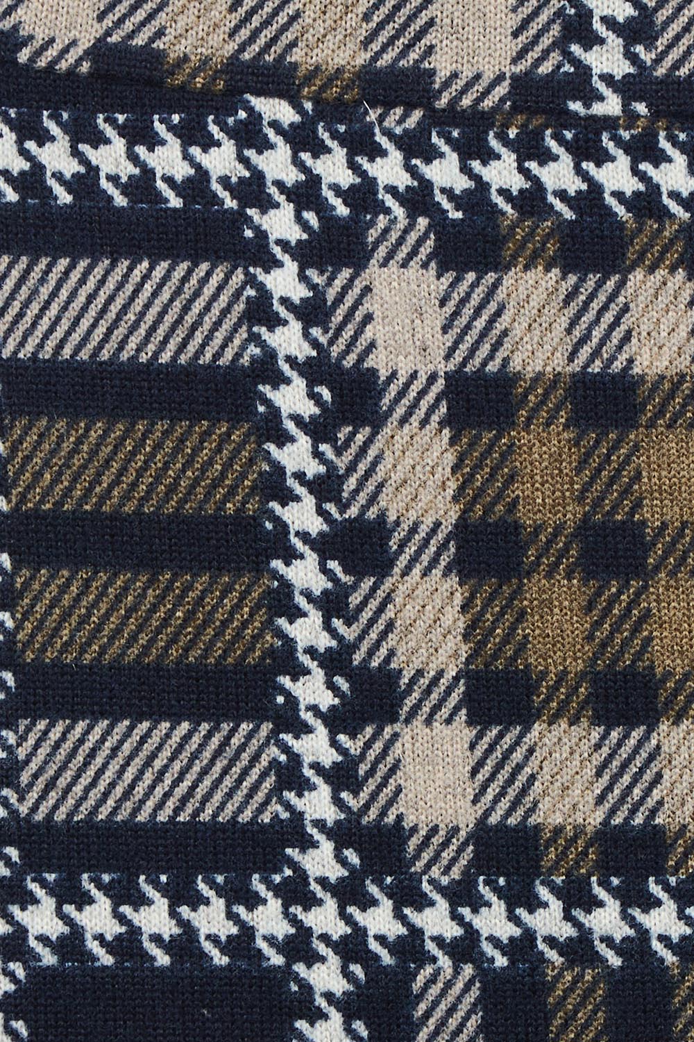 The Check Knit Lined Skirt – Navytaupe