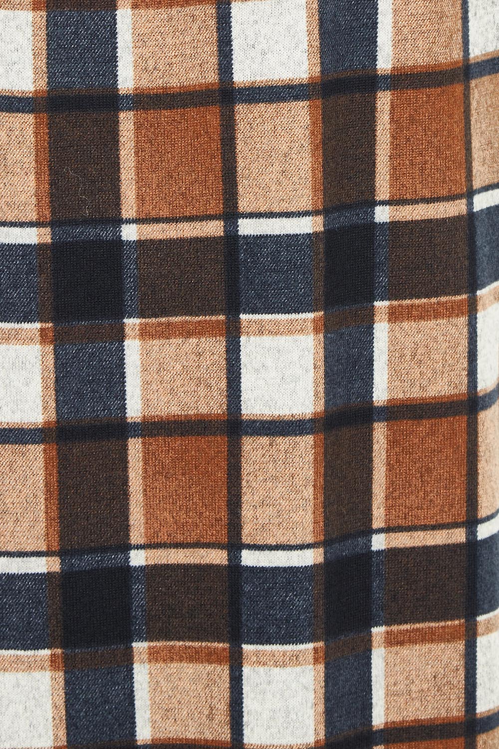 The Check Knit Lined Skirt – Tanblack