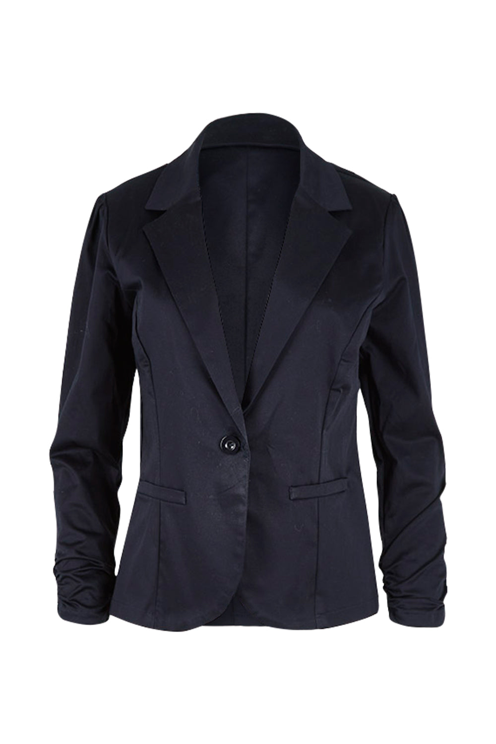 Product shot of The Everyday Long Sleeve Blazer in colour Darknavy (Blue), from the front