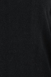 Product shot of The Keepers Soft Roll Neck Jumper in colour Black (Black), detail