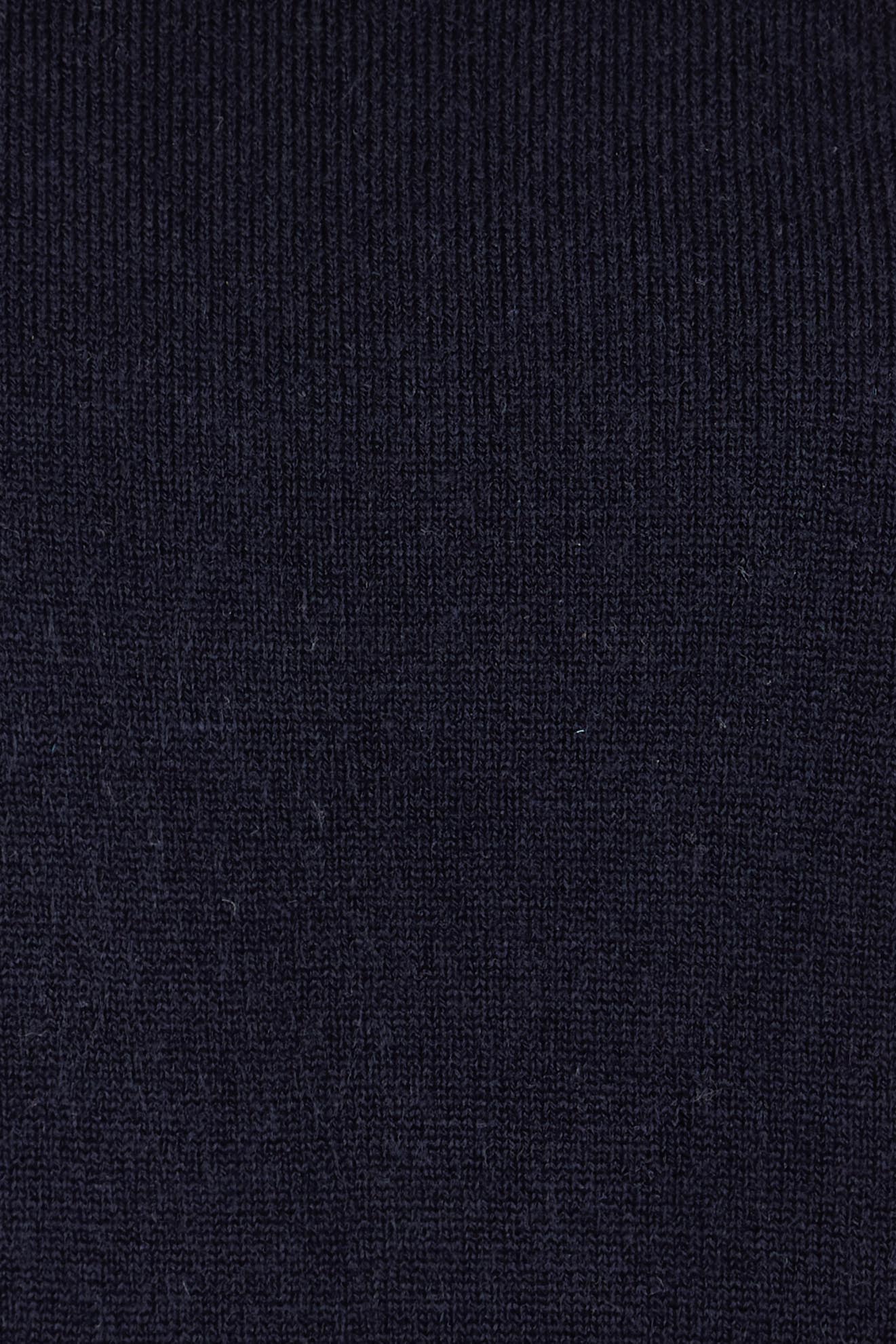 Product shot of The Keepers Soft Roll Neck Jumper in colour Darknavy (Blue), detail