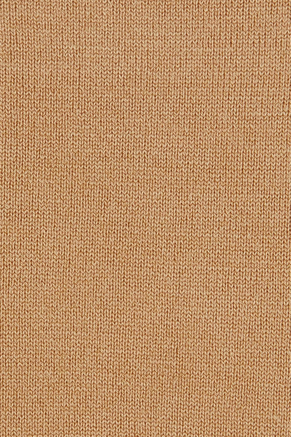 Product shot of The Keepers Soft Roll Neck Jumper in colour Latte, detail