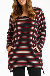 Preloved The Striped Knit Crew Neck Tunic - Stripe