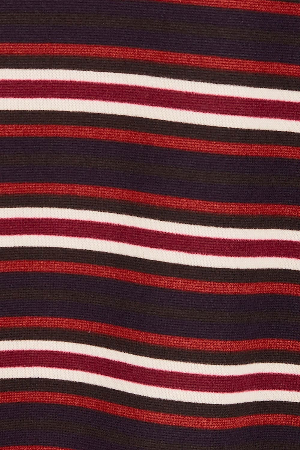 Product shot of The Striped Knit Crew Neck Tunic in colour Stripe (Blue), detail