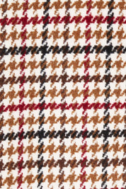 Product shot of The Houndstooth Bomber Jacket in colour Multicheck, detail