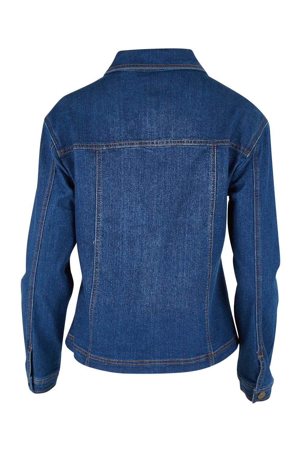 Preloved The Zip Front Stretch Denim Jacket - Darkdenim