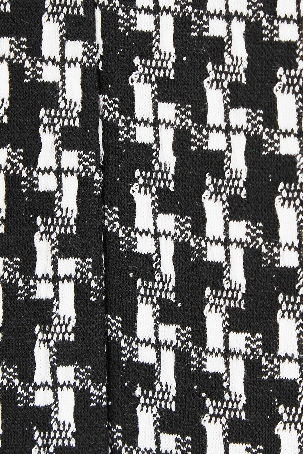 Product shot of The Edge To Edge Ponte Print Jacket in colour Blackwhite (Black), detail
