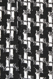 Product shot of The Edge To Edge Ponte Print Jacket in colour Blackwhite (Black), detail