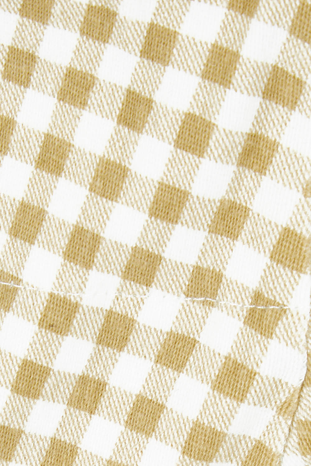 Product shot of The Check Pull On Pant in colour Taupewhite, detail