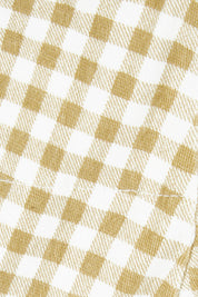 Product shot of The Check Pull On Pant in colour Taupewhite, detail