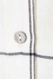 Product shot of The Keepers Relax Fit Top in colour Ivorygrey (White), detail