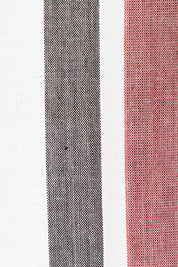 Product shot of The Nehru Collar Easy Wear Top in colour Multistrip (Black), detail