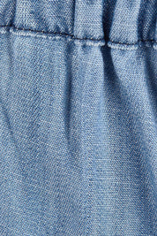 Product shot of The Chambray Pull On Cullotes in colour Bluedenim (Blue), detail