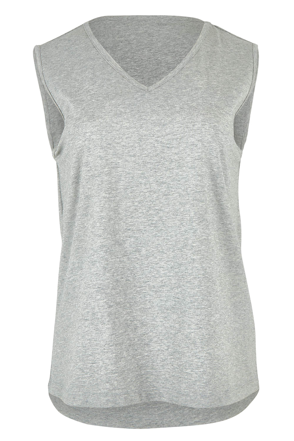 Product shot of The Keepers Cotton Tank in colour Greymarle (Grey), from the front