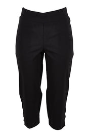 Product shot of The X Detail Capri Pant in colour Black (Black), from the front