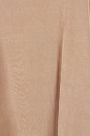 Product shot of The Bamboo Crew Neck Swing Tank in colour Caramel, detail