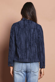 The Keepers Printed Cord Jacket – Navystripe