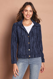 The Keepers Printed Cord Jacket – Navystripe