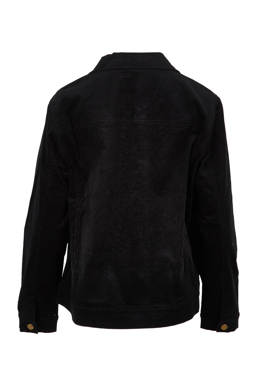 Product shot of The Keepers Cord Jacket in colour Black (Black), from the back