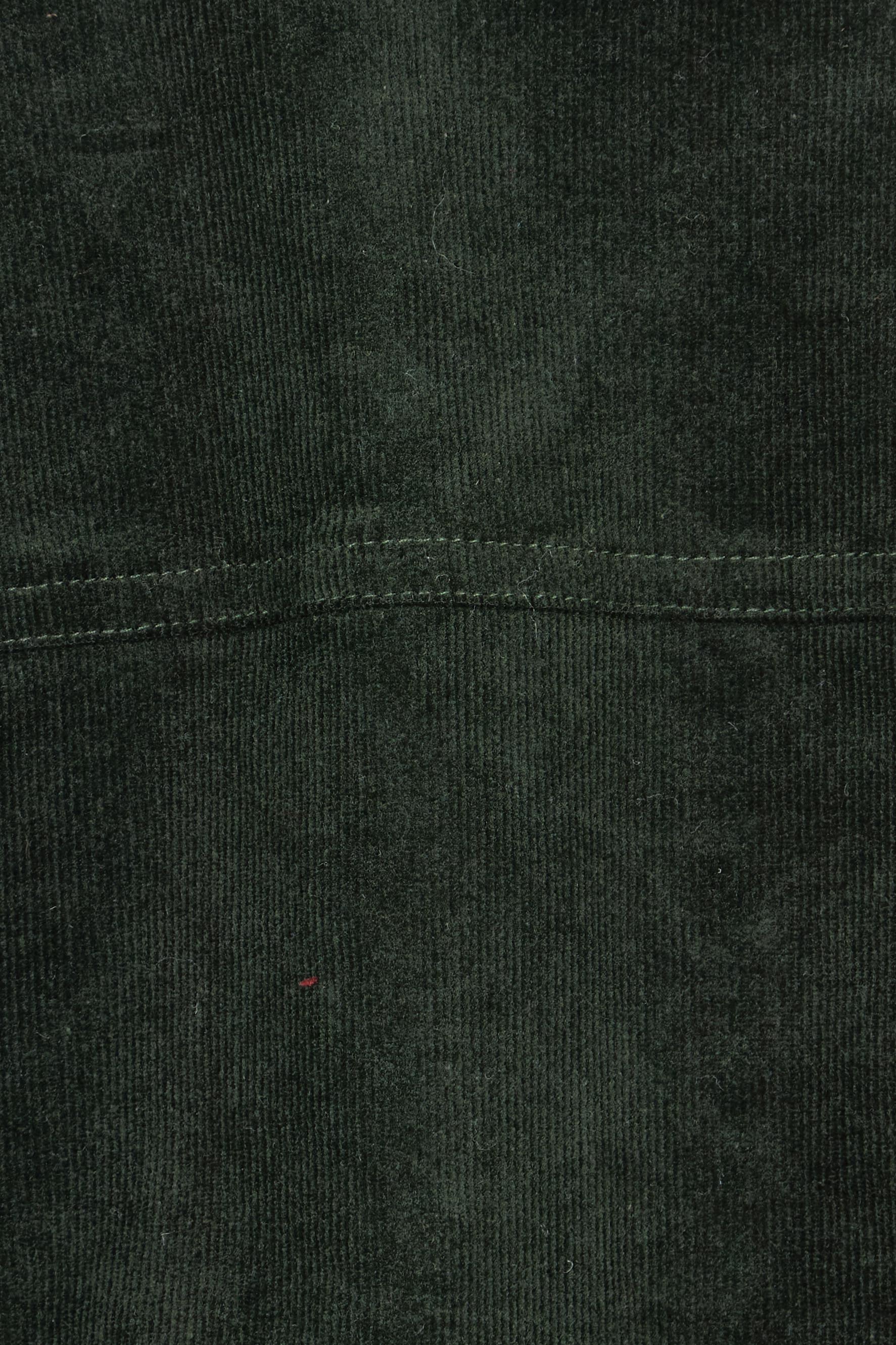 Product shot of The Keepers Cord Jacket in colour Deepforest (Green), detail
