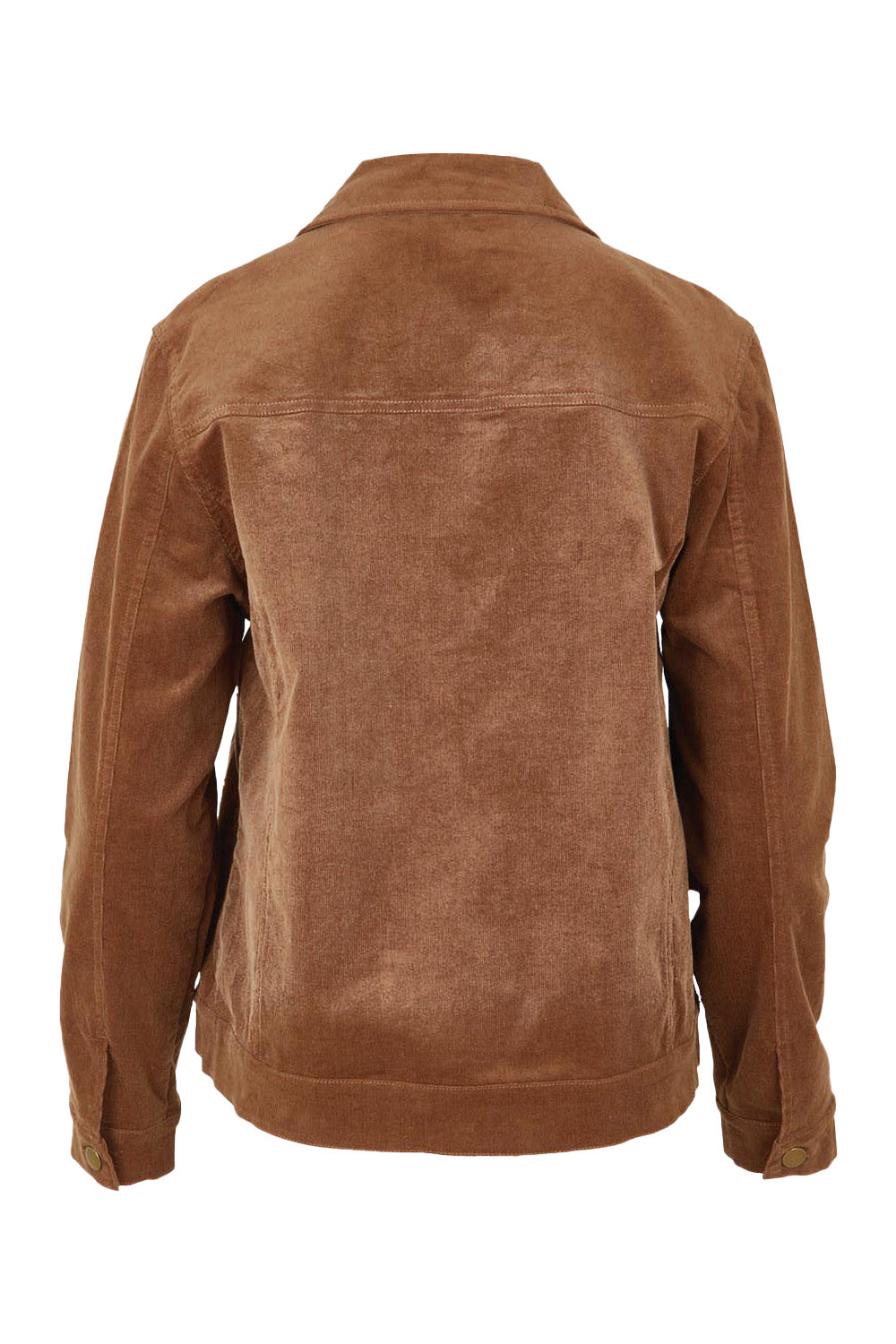 Product shot of The Keepers Cord Jacket in colour Mushroom, from the back