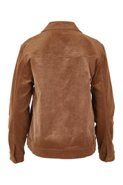 Product shot of The Keepers Cord Jacket in colour Mushroom, from the back