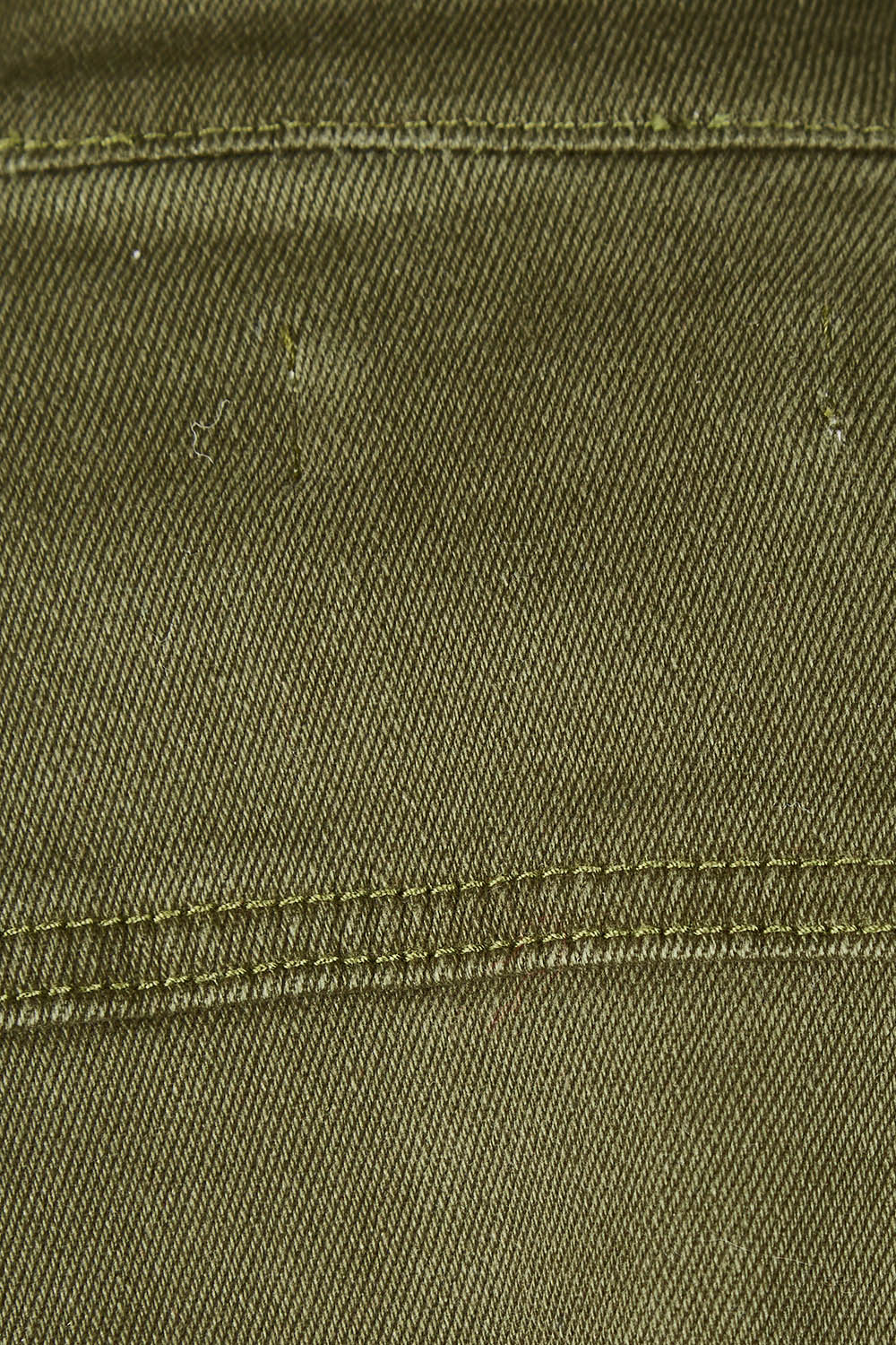 Product shot of The Slim Fit Denim Jacket in colour Khaki (Green), detail