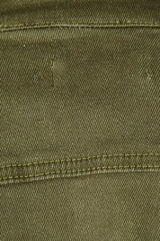 Product shot of The Slim Fit Denim Jacket in colour Khaki (Green), detail