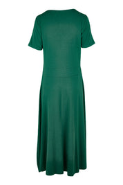 Product shot of The Summer Fit & Flare S/S Dress in colour Seagreen (Green), from the back