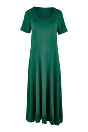 Product shot of The Summer Fit & Flare S/S Dress in colour Seagreen (Green), from the front